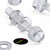 60x Clear Acrylic Slotted Knurled Thumbscrews M6 x 40 mm, Nuts & Washers