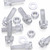 60x Clear Acrylic Slotted Knurled Thumbscrews M5 x 16 mm, Nuts & Washers