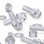 60x Clear Acrylic Slotted Knurled Thumbscrews M5 x 16mm, Nuts & Washers