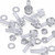 60x Clear Plastic Acrylic Thumbscrews, M3 x 10mm, slotted + knurled, Nuts, Washers & Bolts