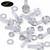 60x Clear Acrylic Slotted Knurled Thumbscrews M3x10mm
