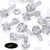 60x Clear Acrylic Slotted Knurled Thumbscrews M3 x 10mm, Nuts & Washers