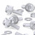 60x Clear Plastic Acrylic Thumbscrews, M3 x 10mm, slotted + knurled, Nuts, Washers & Bolts