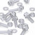 60x Clear Acrylic Slotted Knurled Thumbscrews M6 x 20mm, Nuts & Washers