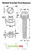60x Clear Acrylic Slotted Knurled Thumbscrews M6 x 20mm, Nuts & Washers