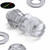 60x Clear Acrylic Slotted Knurled Thumbscrews M6 x 20mm, Nuts & Washers