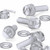 60x Clear Acrylic Slotted Knurled Thumbscrews M6x20mm