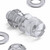 60x Clear Plastic Acrylic Thumbscrews, M6 x 20mm, slotted + knurled, Nuts, Washers & Bolts