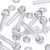 20x Clear Acrylic Slotted Knurled Thumbscrews M6 x 40mm, Nuts & Washers