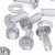 25x Clear Acrylic, Countersunk Cross Head, M8 x 20mm, Plastic, Bolts, Nuts & Washers - Screws