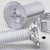25x Clear Acrylic Countersunk Screws & Bolts M8 x 20mm, Nuts & Washers