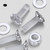 25x Clear Acrylic Countersunk Screws & Bolts M8 x 20mm, Nuts & Washers