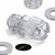 60x Clear Acrylic Slotted Knurled Thumbscrews M4 x 12mm, Nuts & Washers