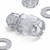 60x Clear Acrylic Slotted Knurled Thumbscrews M4x12mm