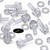60x Clear Acrylic Slotted Knurled Thumbscrews M4 x 12mm, Nuts & Washers