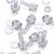 60x Clear Acrylic Slotted Knurled Thumbscrews M4 x 12mm, Nuts & Washers