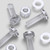 60x Clear Acrylic Pan Head Screws, Nuts & Washers M6 x 20 mm