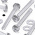 60x Clear Acrylic Pan Head Screws, Nuts & Washers M4x40mm