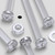 60x Clear Acrylic Pan Head Screws, Nuts & Washers M4 x 40 mm