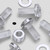 30x Clear Acrylic Pan Head Plastic Screws & Bolts M8 x 20mm, Nuts & Washers