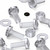 30x Clear Acrylic Pan Head Plastic Screws & Bolts M8 x 20mm, Nuts & Washers