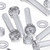 60x Clear Acrylic Pan Head Plastic Screws & Bolts M6 x 40mm, Nuts & Washers