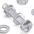 60x Clear Acrylic Pan Head Plastic Screws & Bolts M6 x 40mm, Nuts & Washers