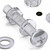 60x Clear Acrylic Pan Head Screws, Nuts & Washers M6x40mm