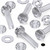 20x Clear Acrylic Pan Head Plastic Screws & Bolts M4 x 20mm, Nuts & Washers