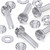 60x Clear Acrylic Pan Head Plastic Screws & Bolts M4 x 20mm, Nuts & Washers