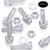 20x Clear Acrylic Slotted Knurled Thumbscrews M5 x 16 mm