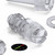 20x Clear Acrylic Slotted Knurled Thumbscrews M5 x 16mm, Nuts & Washers