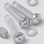 30x Clear Acrylic Pan Head Plastic Screws & Bolts M8 x 40mm, Nuts & Washers
