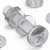 30x Clear Acrylic Pan Head Screws, Nuts & Washers M8 x 40 mm