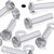 30x Clear Acrylic Pan Head Screws, Nuts & Washers M8 x 40 mm