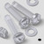 30x Clear Acrylic Pan Head Screws, Nuts & Washers M8 x 40 mm