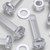 30x Clear Acrylic Pan Head Screws, Nuts & Washers M8 x 40 mm
