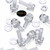 20x Clear Acrylic Slotted Knurled Thumbscrews M4 x 12 mm