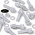 20x Clear Acrylic Slotted Knurled Thumbscrews M6 x 20 mm