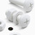 50x White PP Pan Head Plastic Screws & Bolts M6 x 20mm, Nuts & Washers