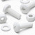 50x White, Pan Cross Head, (PP), M6 x 20 mm, Plastic Bolts, Nuts & Washers - Screws