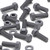 50x Grey PVC, Hex Head, M6 x 20 mm, Plastic Bolts, Nuts & Washers, UPVC