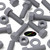 50x Grey PVC Hex Head Plastic Screws & Bolts M6 x 20mm, Nuts & Washers