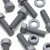50x Grey PVC Hex Head Plastic Screws & Bolts M6 x 20mm, Nuts & Washers