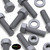 50x Grey PVC Hex Head Plastic Screws & Bolts M6 x 20mm, Nuts & Washers