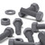 50x Grey PVC, Hex Head, M6 x 20mm, Plastic Bolts, Nuts & Washers, UPVC
