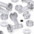 20x Clear Acrylic Pan Head Screws, Nuts & Washers M6 x 20 mm