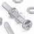60x Clear Acrylic Pan Head Screws, Nuts & Washers M5x40mm