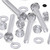 60x Clear Acrylic Pan Head Screws, Nuts & Washers M5x40mm