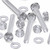 60x Clear Acrylic Pan Head Screws, Nuts & Washers M5x40mm